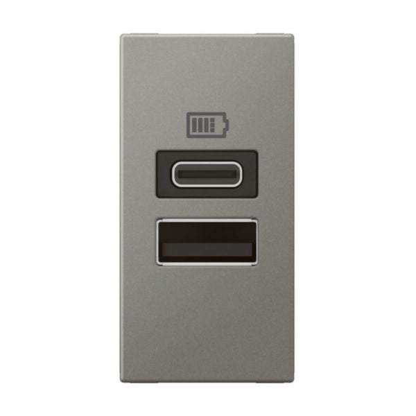 571689Legrandوحدة مخرج أرتيور USB بمنفذين A+C 3A 15W مغنيسيوم