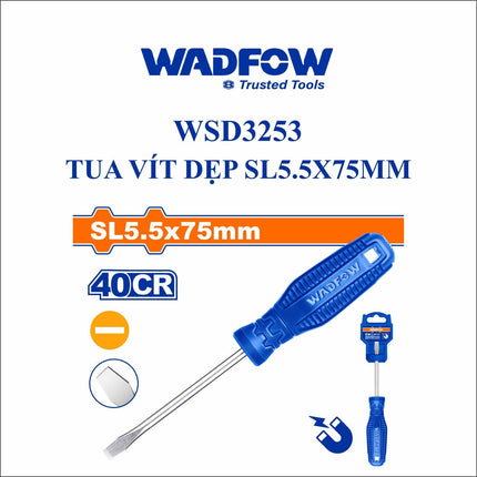 WSD3253Wadfowمفك براغي مسطح WADFOW SL5.5x75mm