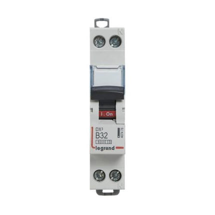 407478Legrandقاطع دورة Legrand DX3 MCB 1P+N 32A منحنى B 6000A