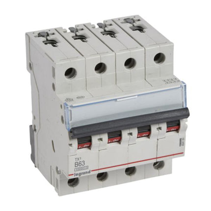 404160Legrandقاطع دائرة Legrand TX3 رباعي الأقطاب 63A منحنى B 10000A