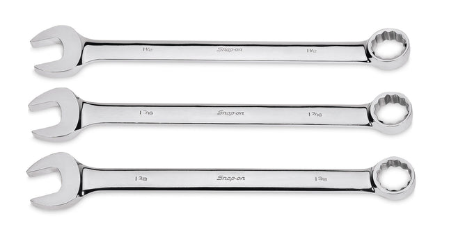 OEX703K2Snap-Onمجموعة مفاتيح ربط SAE بـ 12 نقطة من Flank Drive بـ 3 قطع 1-3/8-1-1/2 بوصة