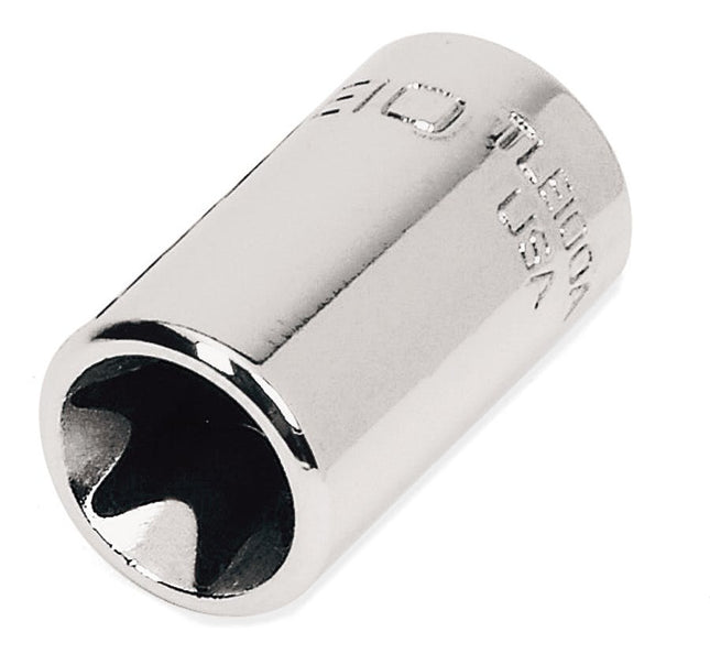 TLE100ASnap-Onمقبس TORX® E10 بقياس 1/4 بوصة سطحي مع طلاء كروم TLE100A