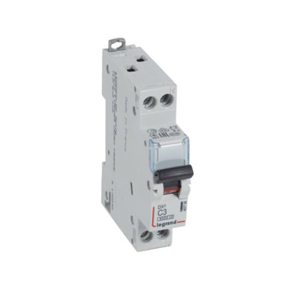 407736Legrandقاطع دائرة ليجراند MCB DX3 6000A أحادي القطب محايد 3A منحنى C