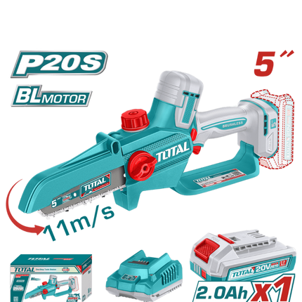 TGSLI20561Total Toolsمنشار السلسلة اللاسلكي TOTAL 20V بدون فرش 5 بوصة 11 م/ث صناعي TGSLI20561