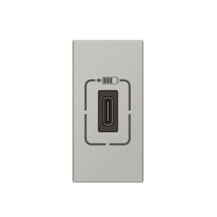 079389Legrandموزايك - مقبس شحن USB من النوع C واحد - 5 فولت - 1.5 أمبير - ألومنيوم
