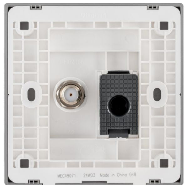 MEC49071WHLegrandمقبس Obria RJ45 الفئة 6 مع F-Type للتلفاز أبيض