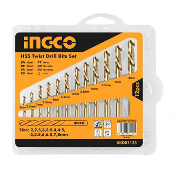 Steel Twist Drill Bits 12pcs Set