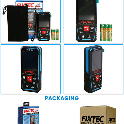 FHLDM50Fixtecمقياس المسافة بالليزر الاحترافي FHLDM50 بمدى 50 متر