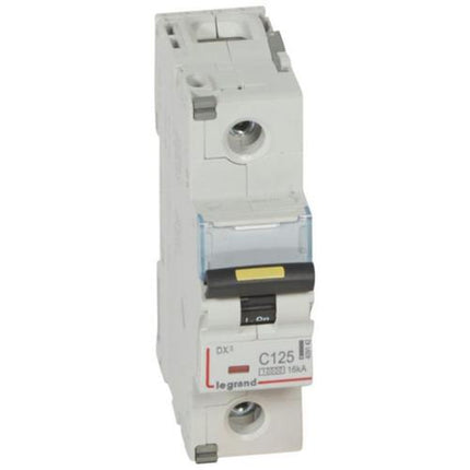 409142Legrandقاطع الدائرة الكهربائية Legrand DX3 أحادي القطب 125A منحنى C