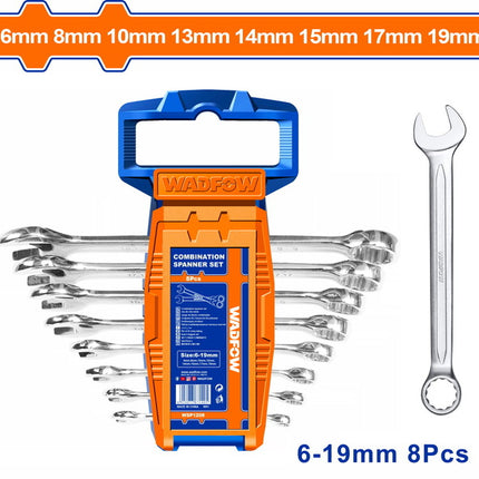 WSP1208Wadfow مجموعة مفاتيح ألمانية 8 قطع 6-19 مم من ودفو