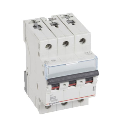 404132Legrandقاطع دائرة MCB TX3 10000A ثلاثي الأقطاب 63A منحنى B