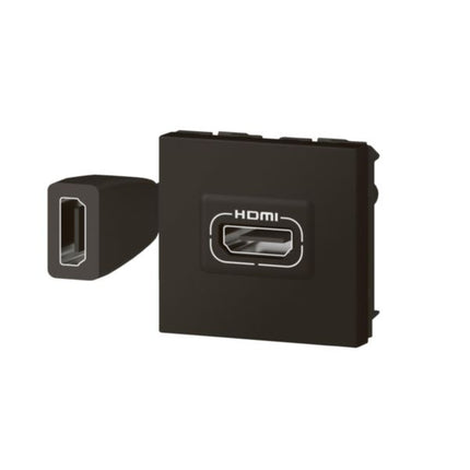 079479LLegrandمقبس HDMI موزايك مزود مسبقاً بسلك 2 وحدة أسود مات