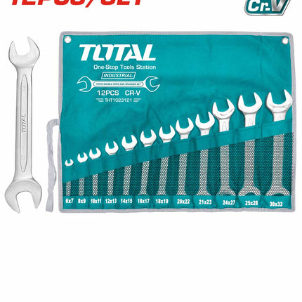 THT1023121Total Toolsطقم مفاتيح الربط المفتوحة المزدوجة 12 قطعة THT1023121