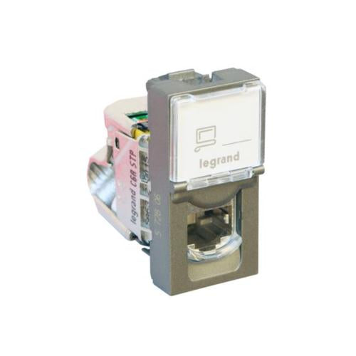 572806Legrandمنفذ Legrand Arteor RJ45 الفئة 6A STP وحدة واحدة مغنيسيوم