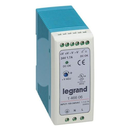 146606Legrandمصدر طاقة تبديل أحادي مستقر من ليجراند 24 فولت 40 واط