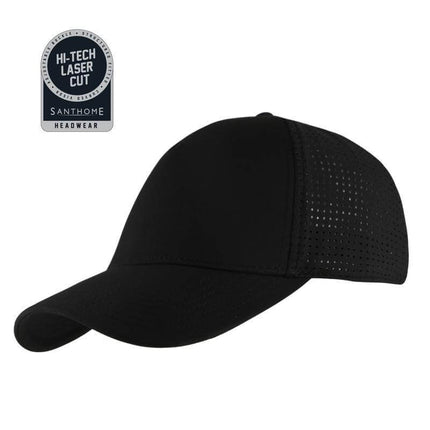 HWSN 510Toolmart GiftsACE - Santhome 5 Panel DryNCool® Sports Cap - Black