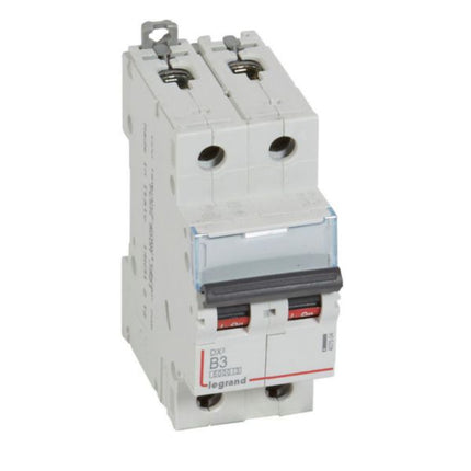 407504Legrandقاطع دارة Legrand DX3 ثنائي القطب 3A منحنى B 6kA