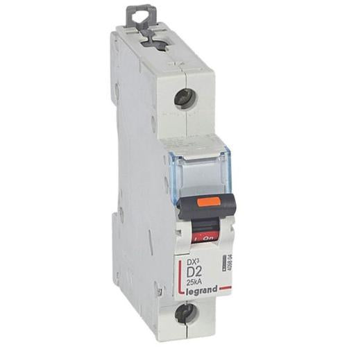 409804Legrandقاطع دارة Legrand DX3 أحادي القطب 2A منحنى D