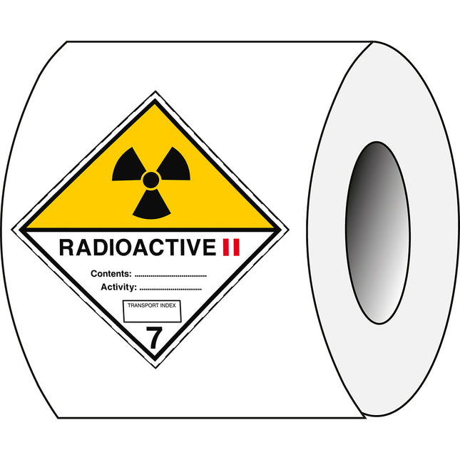 Transport Sign  ADR 7B  Radioactive 7B II