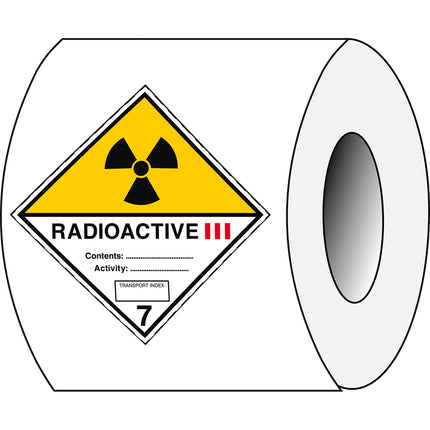 Transport Sign  ADR 7C  Radioactive 7C III