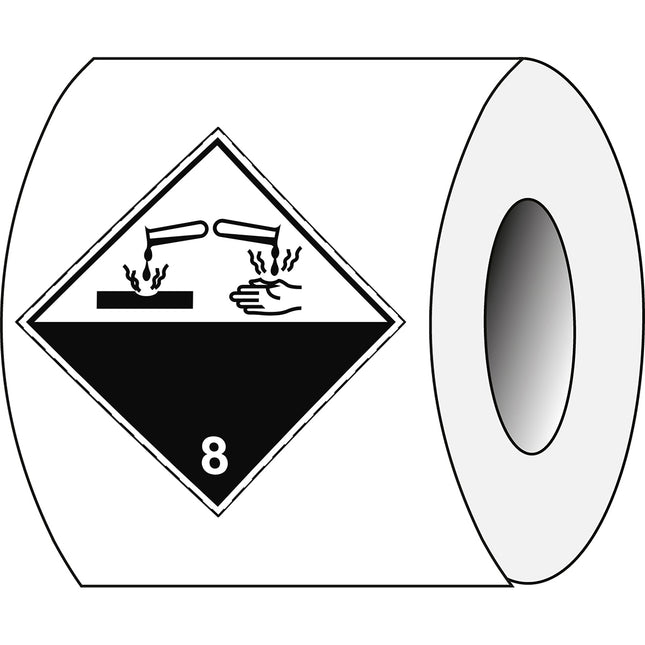 Transport Sign  ADR 8  Corrosive substance