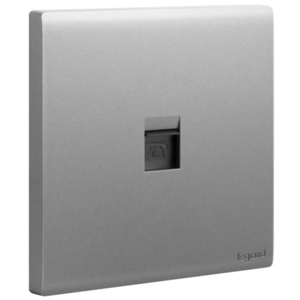 MEC42017SLLegrandمقبس Obria RJ11 فضي داكن لتوصيل الهاتف