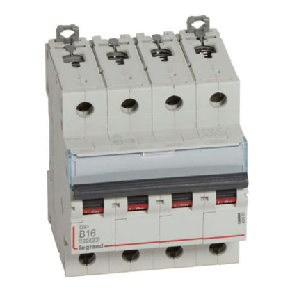 409065Legrandقاطع الدائرة الكهربائية Legrand DX3 MCB رباعي الأقطاب 16A منحنى B