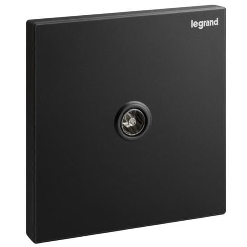 282457-CLegrandمقبس تلفاز أنثى طرفي بحزام واحد من جاليون باللون الأسود غير اللامع
