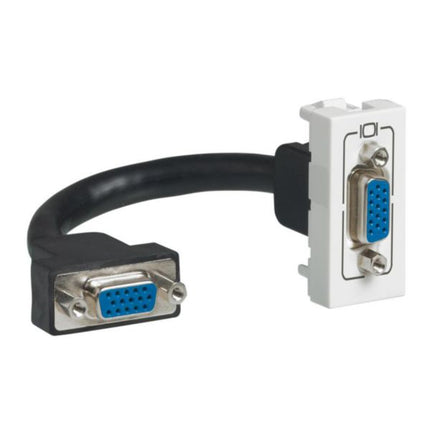 078777Legrandمقبس موزاييك HD15 مثبت مسبقاً وحدة واحدة أبيض