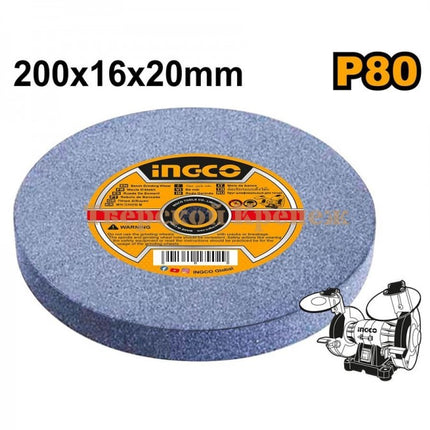 Ingco AGW2008016 Abrasive Grinding Wheel 8" P80