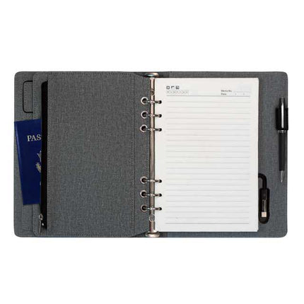 ITGL 902Toolmart GiftsAIGIO - Giftology A5 Notebook Organiser With 10000mAh Powerbank - Grey