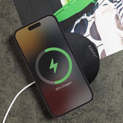 ITWC 1138Toolmart GiftsANZIO - Recycled Leather 15W Wireless Charger - Black