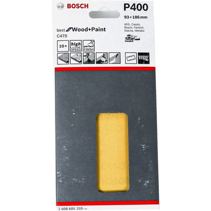 2608605259Bosch Toolsأوراق الصنفرة C470 93x186mm P400 بوش | 2608605259