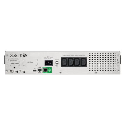 APC Smart UPS C Line Interactive | 1500VA - 230V- AVR - Rackmount 2U - 4x IEC C13 outlets - Tower- Graphic LCD - USB and Serial communication