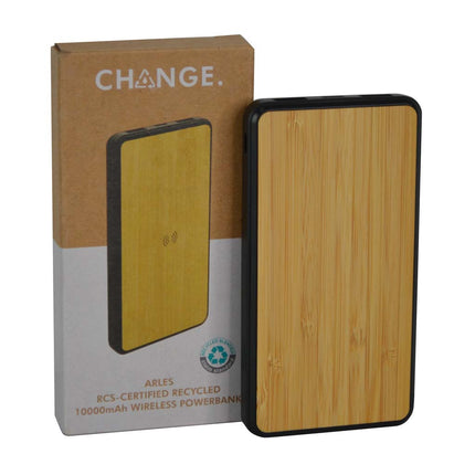 ITPB 1112Toolmart GiftsARLES - CHANGE Collection RCS Recycled 10000mAh Wireless Powerbank