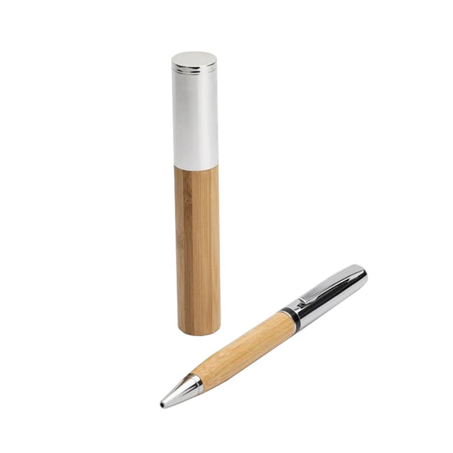 WIEN 5109Toolmart GiftsATCA - eco - neutral Metal Pen with Bamboo Barrel - Natural