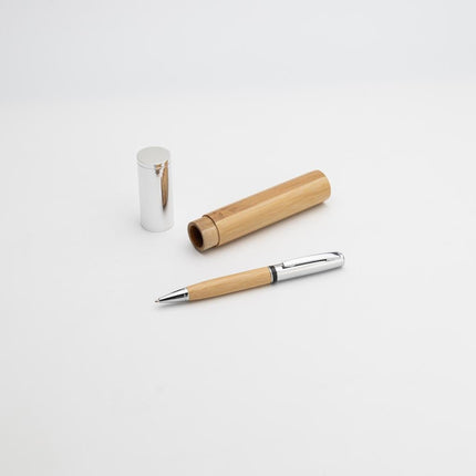 WIEN 5109Toolmart GiftsATCA - eco - neutral Metal Pen with Bamboo Barrel - Natural