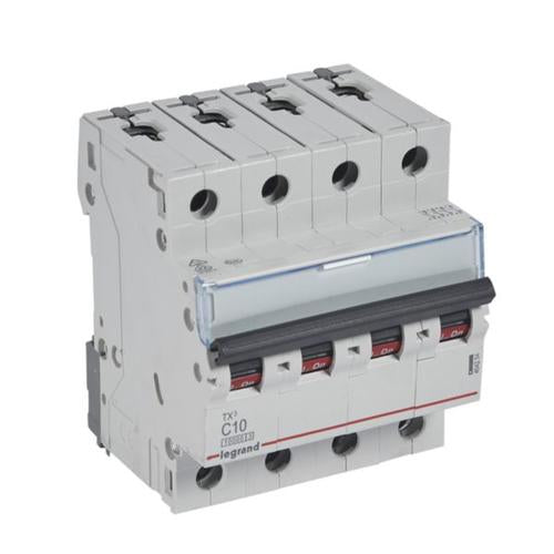 404254Legrandقاطع دائرة MCB TX3 10000A ثلاثي الأقطاب 10A منحنى C