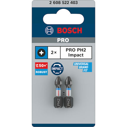 2608522403Bosch Toolsبوش تأثير التحكم PH2 بت 25 مم