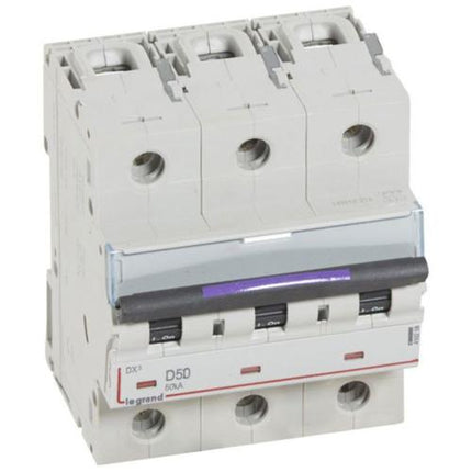 410218Legrandقاطع دارة ليجراند DX3 ثلاثي الأقطاب 50A منحنى D