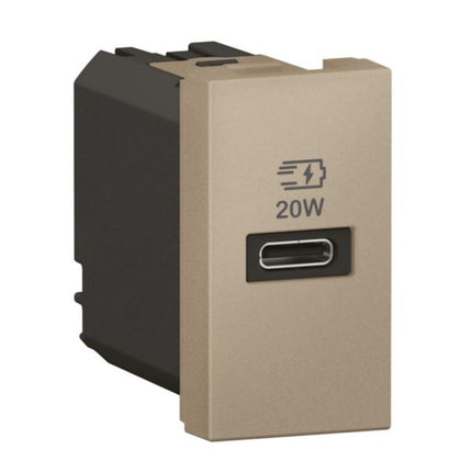 571698Legrandوحدة مقبس Arteor USB من نوع C بتقنية Power Delivery 20W لون شمبانيا