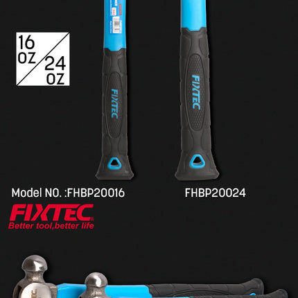 FHBP20024Fixtecمطرقة الكرة FIXTEC 24 أوقية مقبض من الألياف الزجاجية احترافية