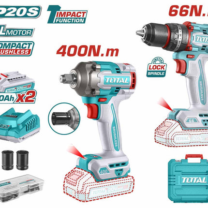 TCKLI20275Total Toolsطقم كومبو لي-أيون 2 قطع TCKLI20275