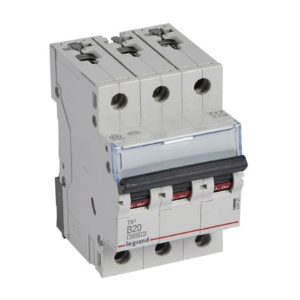 404127Legrandقاطع دارة Legrand MCB TX3 10000A ثلاثي الأقطاب 20A منحنى B