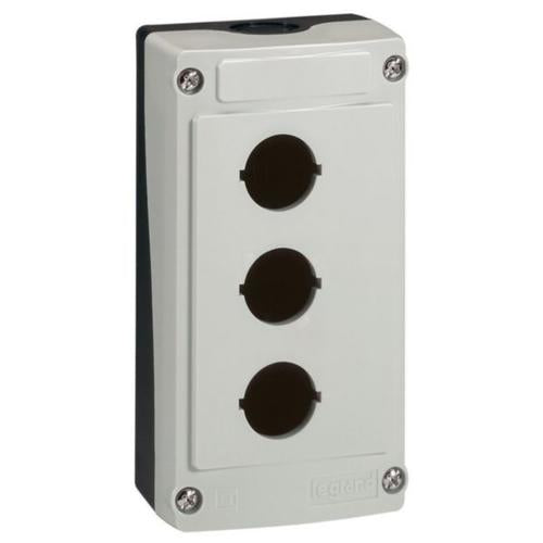 024203Legrandمحطة تحكم Osmoz IP66 IK07 3 ثقوب رمادي