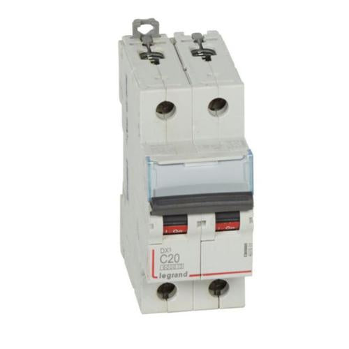 407801Legrandقاطع دائرة Legrand DX3 ثنائي القطب 20A منحنى C