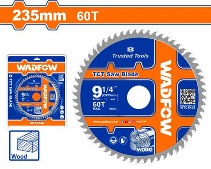 WTC1K08Wadfow شفرة منشار WADFOW TCT 235 مم 60T