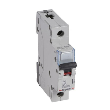 404081Legrandقاطع دارة Legrand MCB TX3 10000A أحادي القطب 6A منحنى B