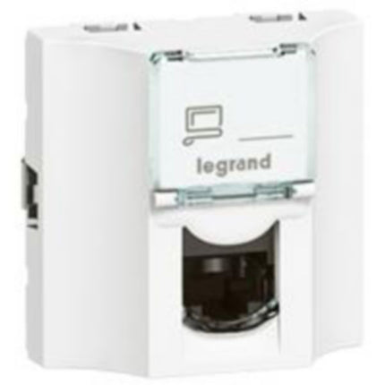572331Legrandمقبس Arteor RJ45 الفئة 6 UTP مع إمرار خلفي أبيض