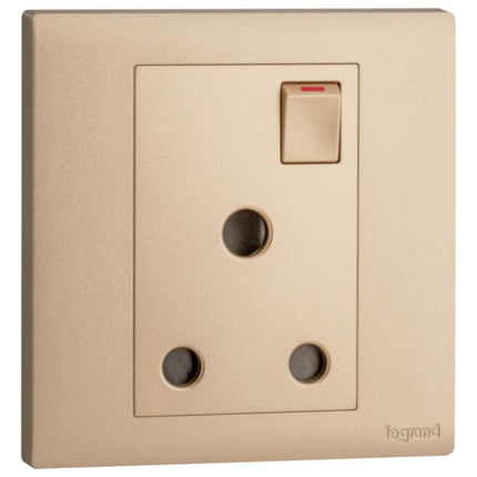 MEC32042RGLegrandمقبس أوبريا أحادي الفتحة BS 15A مع مفتاح ذهبي وردي